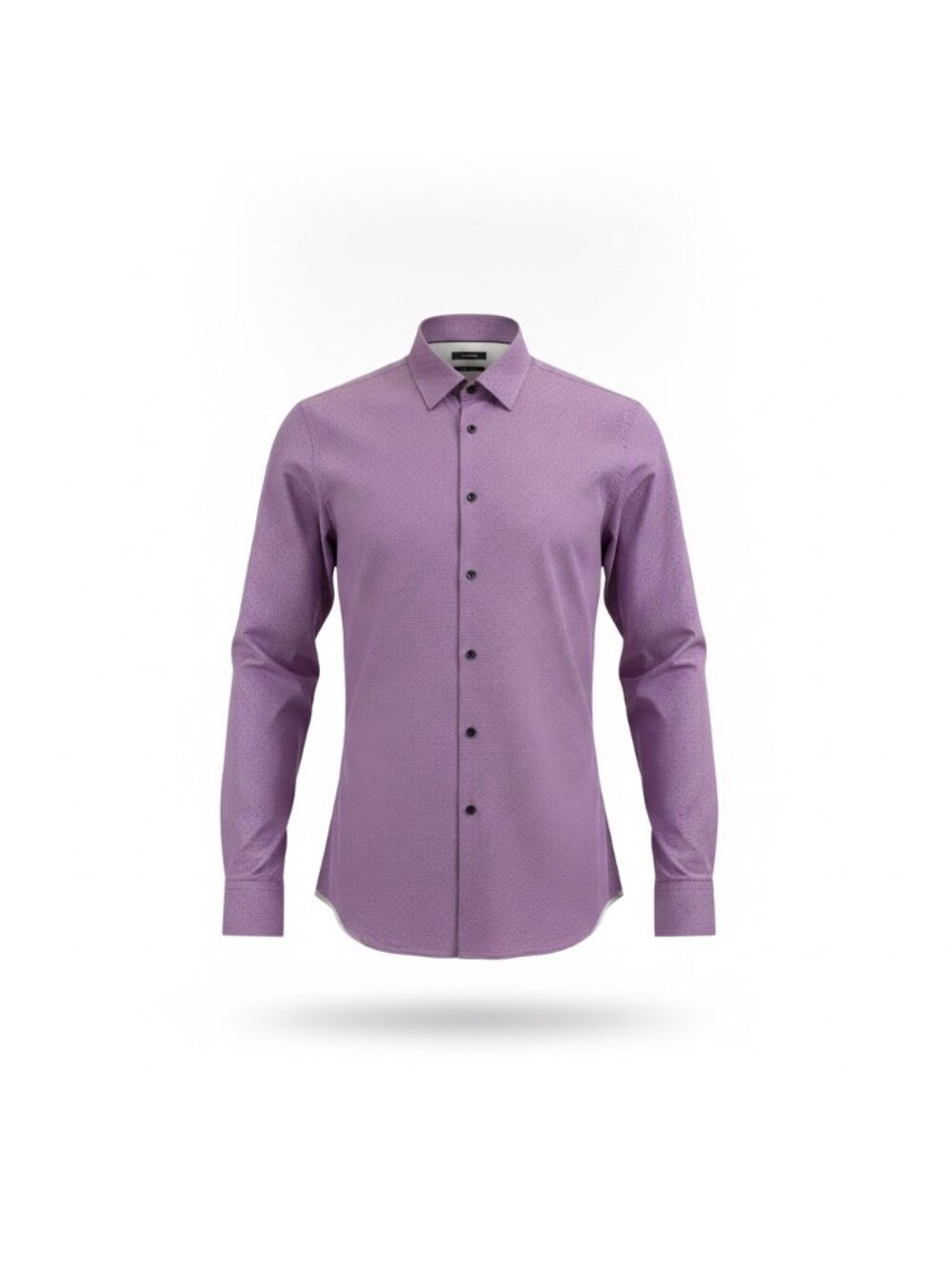 Hugo Boss Mens Purple Cotton Slim Fit Button-Up Long Sleeve Shirt Size 17 43